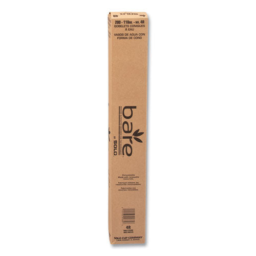 Image of SOLO® Cone Water Cups, Chipboard Box Inner Packaging, 4 oz, Paper, White, 200/Bag, 25 Bags/Carton