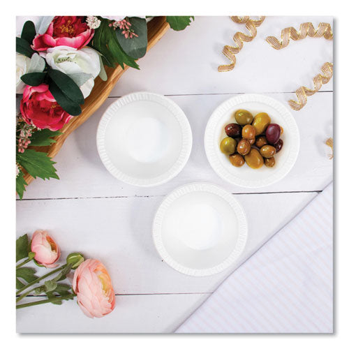 Image of Dart® Non-Laminated Foam Dinnerware, Bowl, 5 oz, White, 125/Pack, 8 Packs/Carton