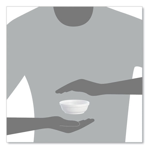 Image of Dart® Insulated Foam Bowls, 6 Oz, White, 50/pack, 20 Packs/carton