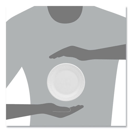 Image of Dart® Concorde Foam Plate, 6" dia, White, 1,000/Carton