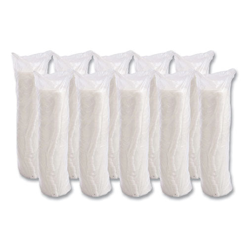 Image of Dart® Lift n' Lock Plastic Hot Cup Lids, Fits 10 oz Hot Cups, White, 1,000/Carton