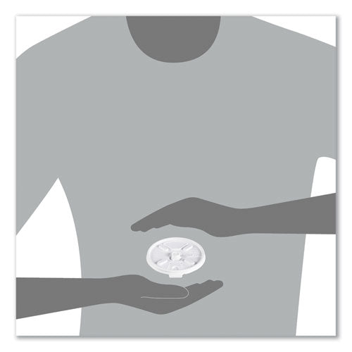 Image of Dart® Lift n' Lock Plastic Hot Cup Lids, Fits 10 oz Hot Cups, White, 1,000/Carton