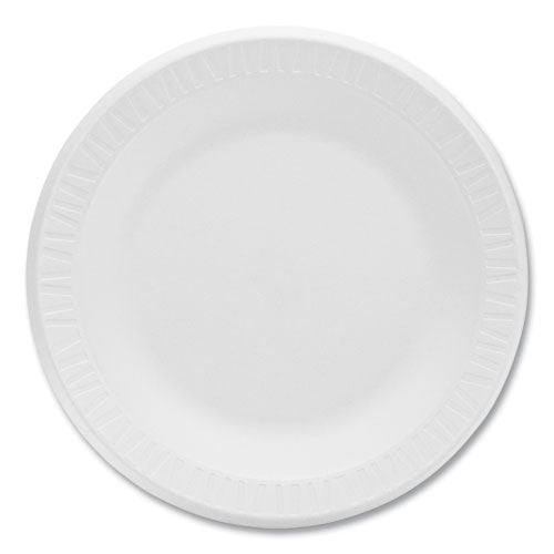 Image of Dart® Concorde Foam Plate, 10.25" Dia, White, 125/pack, 4 Packs/carton
