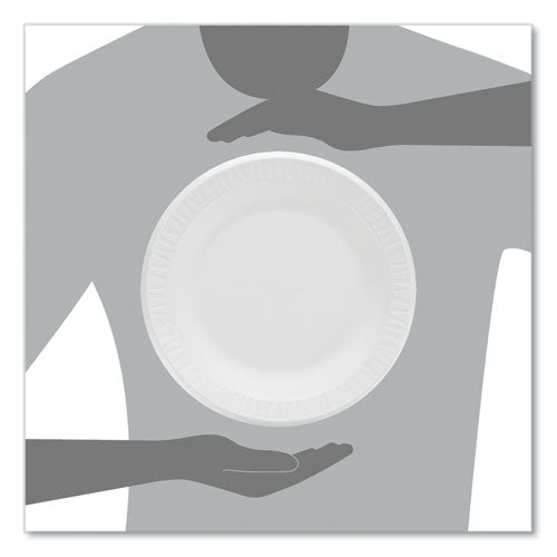 Image of Dart® Concorde Foam Plate, 10.25" Dia, White, 125/pack, 4 Packs/carton
