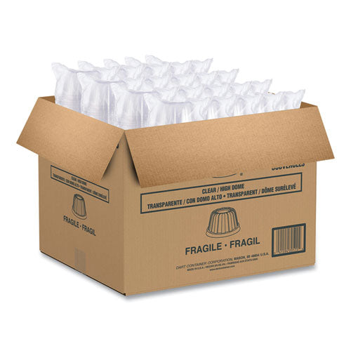 Image of Dart® D-T Sundae/Cold Cup Lids, Fits 6 oz/8 oz/12 oz Cold Cups, Plastic, Clear, 50/Pack, 20 Packs/Carton