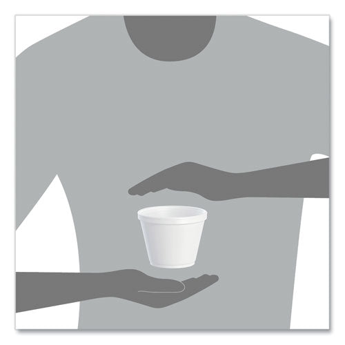 Image of Dart® Food Containers, 12 oz, White, Foam, 25/Bag, 20 Bags/Carton