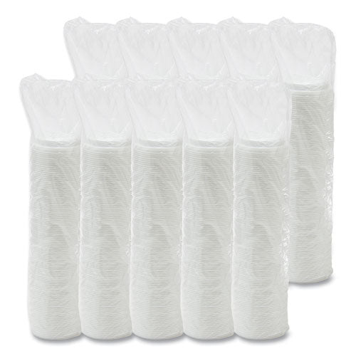 Image of SOLO® Cappuccino Dome Sipper Lids, Fits 12 oz to 24 oz Hot Cups, Plastic, White, 1,000/Carton