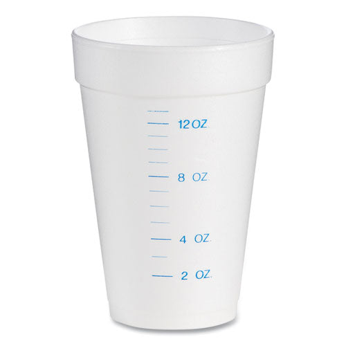 Image of Dart® Graduated Foam Medical Cups, 16 Oz, White, 25/pack, 40 Packs/carton