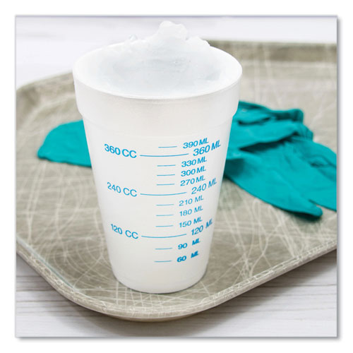 Image of Dart® Graduated Foam Medical Cups, 16 Oz, White, 25/pack, 40 Packs/carton