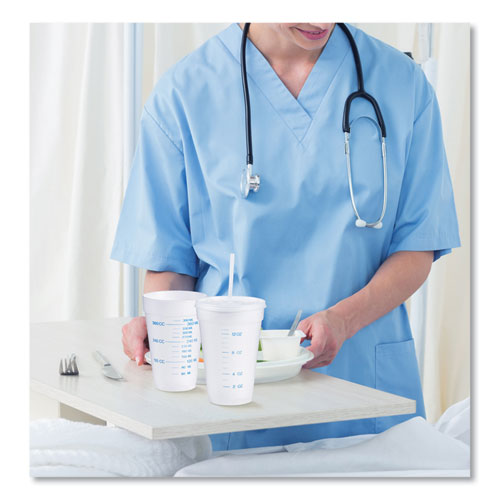 Image of Dart® Graduated Foam Medical Cups, 16 Oz, White, 25/pack, 40 Packs/carton