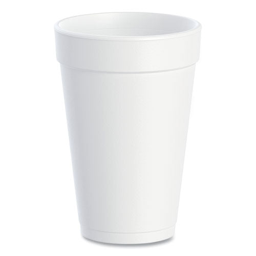 Image of Dart® Foam Drink Cups, 16 Oz, White, 20/bag, 25 Bags/carton