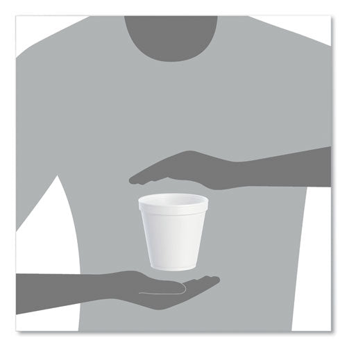 Image of Dart® Foam Containers, Squat, 16 oz, White, 25/Bag, 20 Bags/Carton