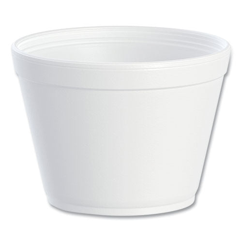 Image of Dart® Foam Containers, Extra Squat, 16 oz, White, 25/Bag, 20 Bags/Carton