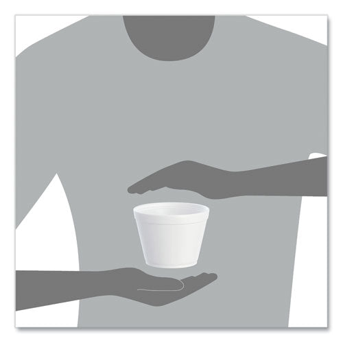 Image of Dart® Foam Containers, Extra Squat, 16 oz, White, 25/Bag, 20 Bags/Carton
