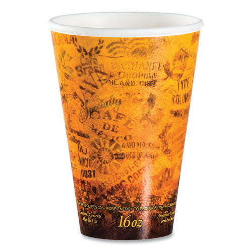 Image of Dart® Fusion Escape Foam Hot/cold Cups, 16 Oz, Brown/black, 1,000/carton
