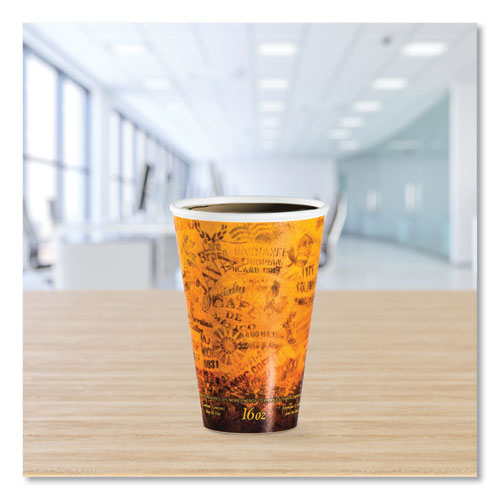 Image of Dart® Fusion Escape Foam Hot/cold Cups, 16 Oz, Brown/black, 1,000/carton
