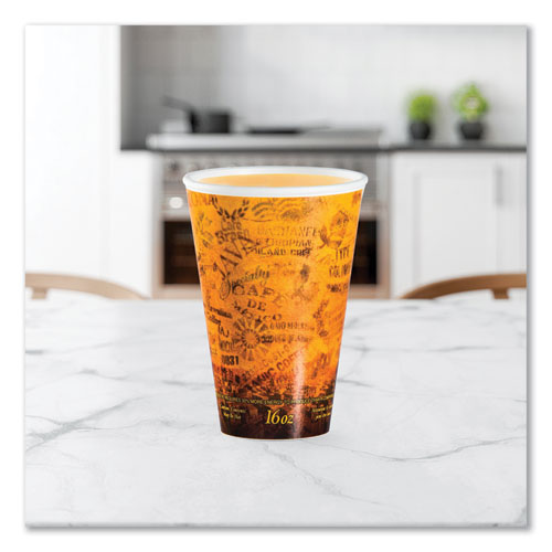Image of Dart® Fusion Escape Foam Hot/cold Cups, 16 Oz, Brown/black, 1,000/carton