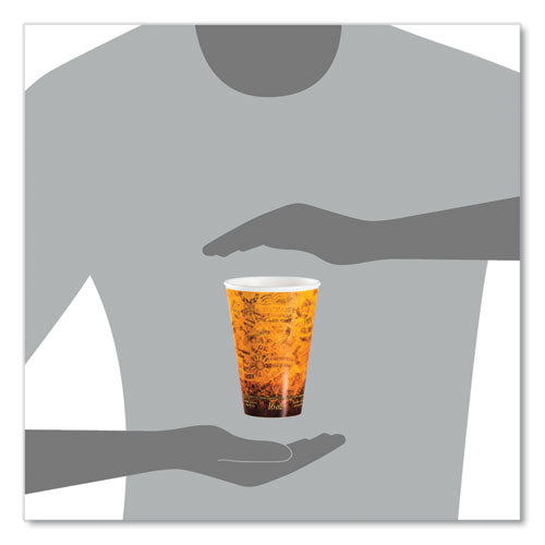 Image of Dart® Fusion Escape Foam Hot/cold Cups, 16 Oz, Brown/black, 1,000/carton