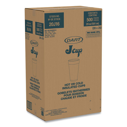 Image of Dart® Foam Drink Cups, 20 Oz, White, 500/carton