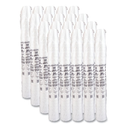 Image of Dart® Foam Drink Cups, 20 Oz, White, 500/carton