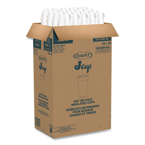 Image of Dart® Foam Drink Cups, 20 Oz, White, 500/carton