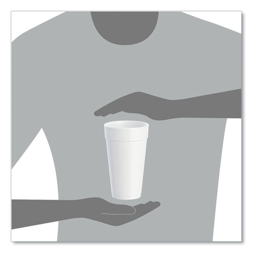 Image of Dart® Foam Drink Cups, 20 Oz, White, 500/carton