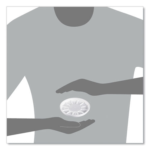 Image of Dart® Vented Foam Lids, Fits 6 oz to 32 oz Hot Cups, White, 50/Pack, 10 Packs/Carton