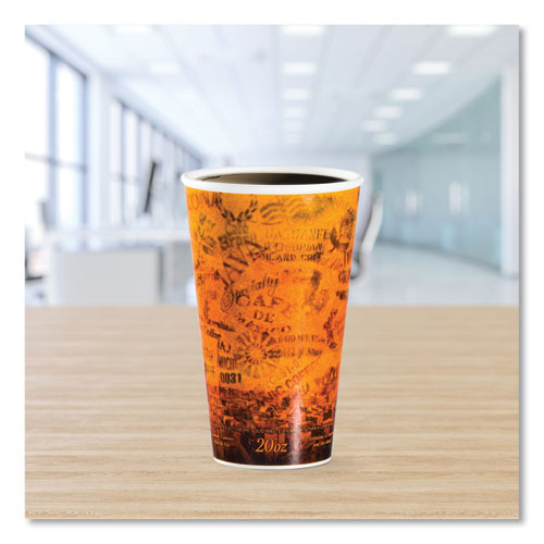 Image of Dart® Fusion Escape Foam Hot/cold Cups, 20 Oz, Brown/black, 500/carton