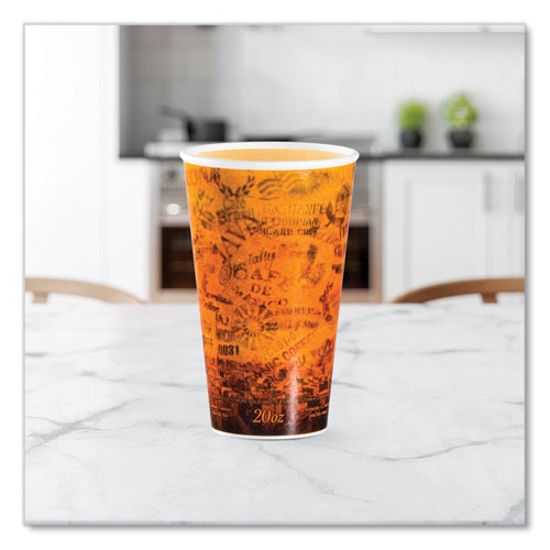 Image of Dart® Fusion Escape Foam Hot/cold Cups, 20 Oz, Brown/black, 500/carton