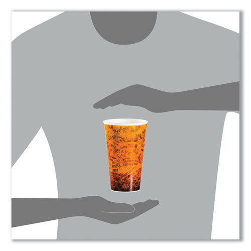 Image of Dart® Fusion Escape Foam Hot/cold Cups, 20 Oz, Brown/black, 500/carton
