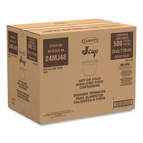 Image of Dart® Foam Containers, 24 Oz, White, 25/bag, 20 Bags/carton