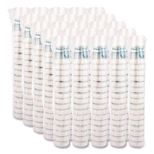 Image of Dart® Horizon Hot/Cold Foam Drinking Cups, 32 oz, White/Teal, 16/Bag, 25 Bags/Carton