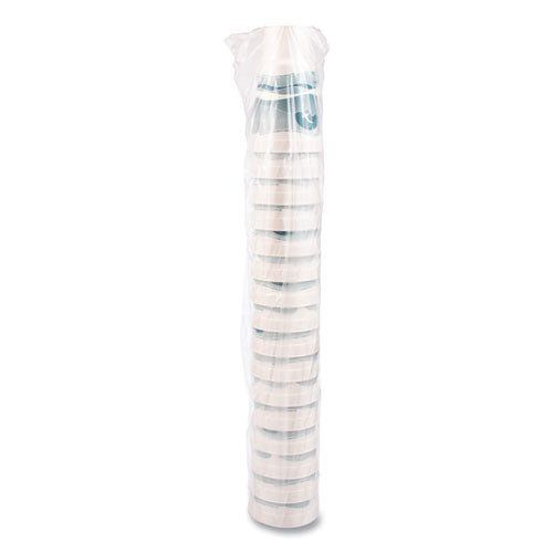 Image of Dart® Horizon Hot/Cold Foam Drinking Cups, 32 oz, White/Teal, 16/Bag, 25 Bags/Carton