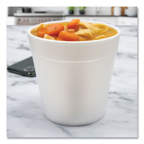 Image of Dart® Foam Containers, 32 Oz, White, 25/bag, 20 Bags/carton