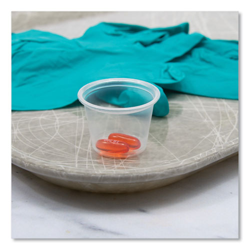 Image of Dart® Conex Complements Portion/Medicine Cups, 1 oz, Plastic, Clear, 125/Bag, 20 Bags/Carton