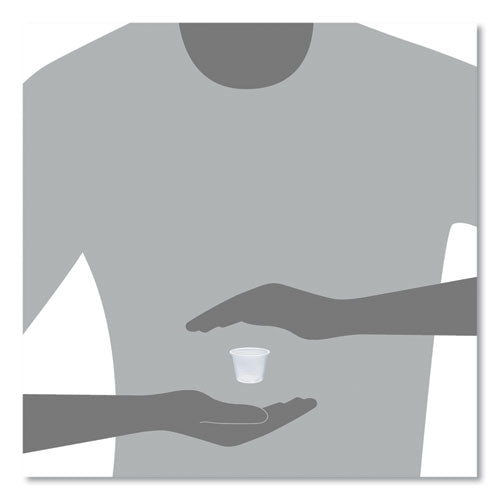 Image of Dart® Conex Complements Portion/Medicine Cups, 1 oz, Plastic, Clear, 125/Bag, 20 Bags/Carton