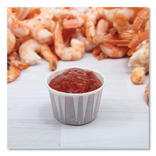 Image of SOLO® Paper Portion Cups, 2 oz, White, 250/Bag, 20 Bags/Carton