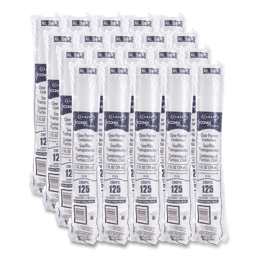 Image of Dart® Conex Complements Portion/Medicine Cups, 2 oz, Plastic, Clear, 125/Bag, 20 Bags/Carton