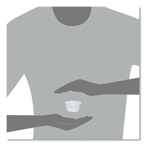Image of Dart® Conex Complements Portion/Medicine Cups, 2 oz, Plastic, Clear, 125/Bag, 20 Bags/Carton