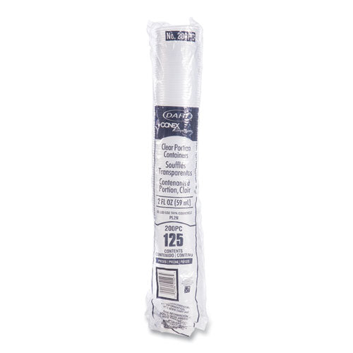 Image of Dart® Conex Complements Portion/Medicine Cups, 2 oz, Plastic, Clear, 125/Bag, 20 Bags/Carton