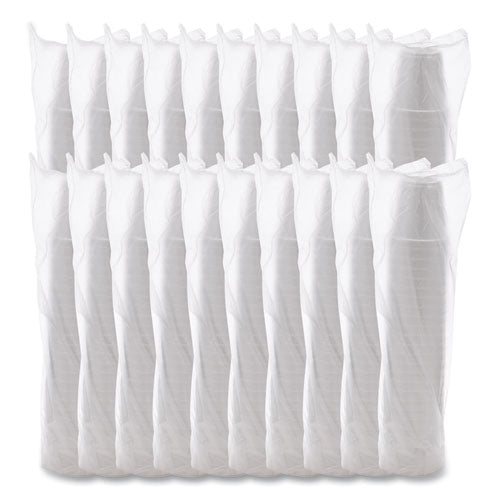Image of Dart® Foam Containers, Squat, 16 oz, White, 25/Bag, 20 Bags/Carton