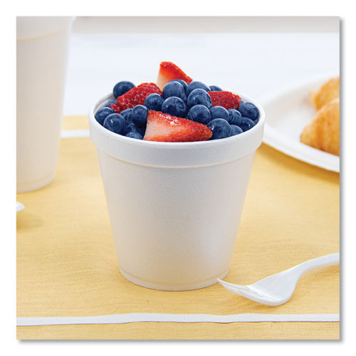 Image of Dart® Foam Containers, Squat, 16 oz, White, 25/Bag, 20 Bags/Carton