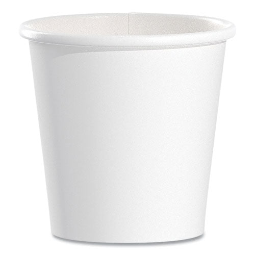 Image of SOLO® Single-Sided Poly Paper Hot Cups, 4 oz, White, 50 Bag, 20 Bags/Carton
