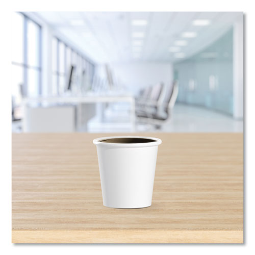 Image of SOLO® Single-Sided Poly Paper Hot Cups, 4 oz, White, 50 Bag, 20 Bags/Carton