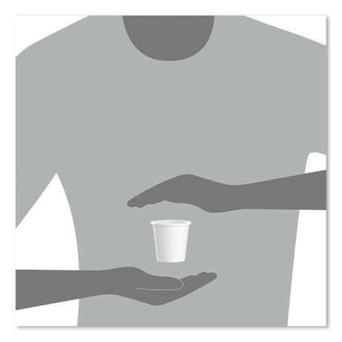 Image of SOLO® Single-Sided Poly Paper Hot Cups, 4 oz, White, 50 Bag, 20 Bags/Carton