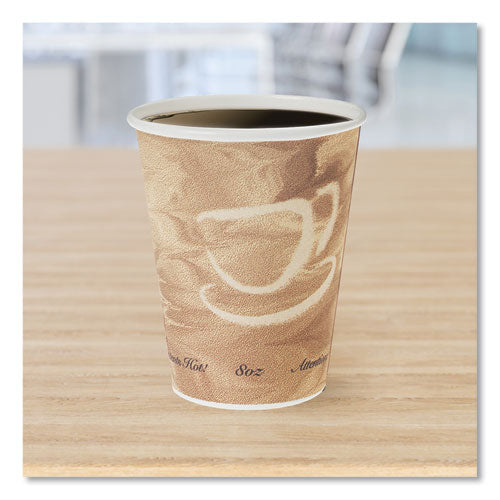 Image of SOLO® Mistique Polycoated Hot Paper Cups, 8 oz, Brown, 50/Sleeve, 20 Sleeves/Carton