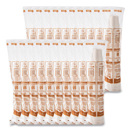 Image of SOLO® Single-Sided Poly Paper Hot Cups, 8 Oz, White, 50/bag, 20 Bags/carton
