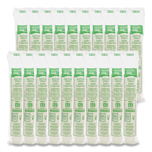 Image of Dart® Conex Complements Portion/Medicine Cups, 4 oz, Plastic, Clear, 125/Bag, 20 Bags/Carton
