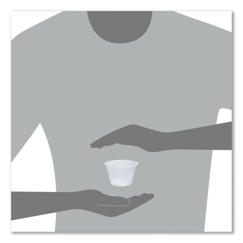 Image of Dart® Conex Complements Portion/Medicine Cups, 4 oz, Plastic, Clear, 125/Bag, 20 Bags/Carton