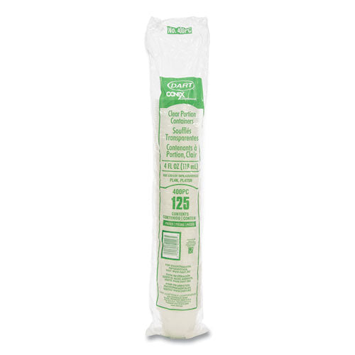 Image of Dart® Conex Complements Portion/Medicine Cups, 4 oz, Plastic, Clear, 125/Bag, 20 Bags/Carton